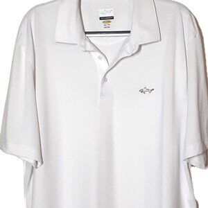 Greg Norman Golf Shirt XXL Play Dry, White Short sleeve. Great golf shirt.